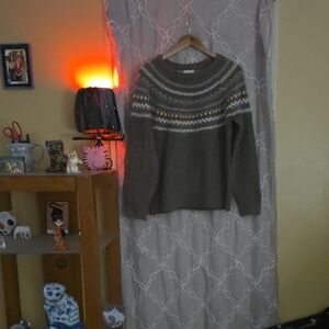 Wonderly Brown and White Patterned Sweater